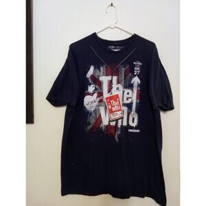The Who Backstage Pass Hard Rock Cafe Foxwoods Navy Blue Band T Shirt SZ L